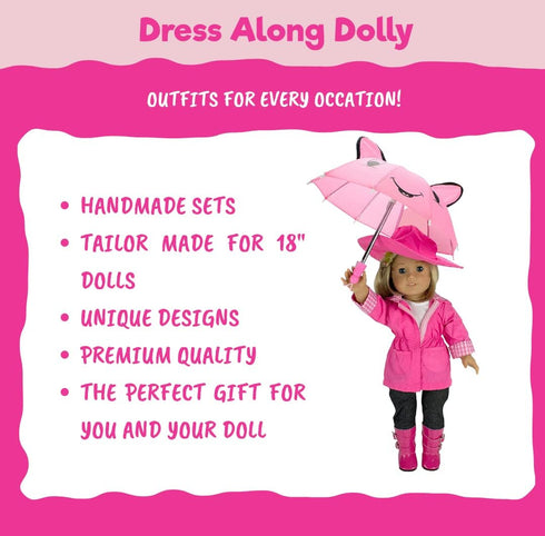 Skiing Winter Doll Outfit for American 18" Girl Dolls - 7 Piece Premium Handmade Clothes Set Costume...