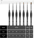 Nicpro 7 PCS Micro Fine Detail Paint Brush Set, Small Miniature Fine Tip Detail Brushes Kit for Acrylic Oil Watercolor, Models, Paint by Numbers, ...