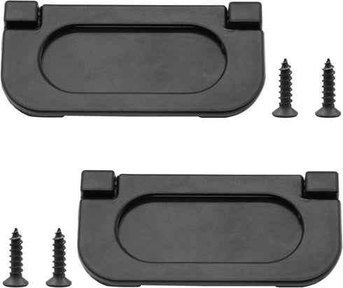 3 inch Flush Pull Ring Handles Hidden Recessed Furniture Grip, Metal Black Flush Ring Sliding Pull Handle with Screws for Cabinet Drawers Cupboard...