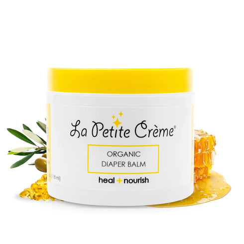 La Petite Creme French Organic Diaper Balm (4 oz) - Healing & Nourishing Diaper Cream - Gentle & Safe Liniment Baby Lotion - USDA Certified Organi...