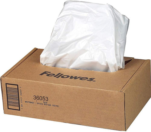 Fellowes 36053 Powershred Shredder Waste Bags for 90S, 99Ci, 99Ms, AutoMax 200C, and AutoMax 130C, 100 Bags...