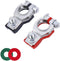 Battery Terminal Connector, Positive and Negative 1 Pair Battery Terminal Adapter Set, Top Post Battery Cable Terminal Connectors with 2 Washers, ...