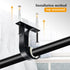 TOKPLNU Ceiling Curtain Rod Bracket, 4 Pack Heavy Duty Curtain Rods Holders, Aluminum Alloy, Black Ceiling Curtain Hooks Hangers Fit for 1 Inch Dr...