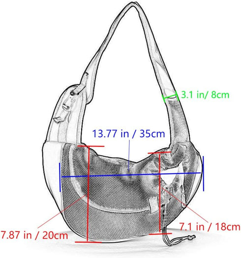 Dog Sling Carrier for Small Dogs Cat Carrier Breathable Mesh Bag(Fits Approximately 3 lbs to 6 lb Pets)(Black)...