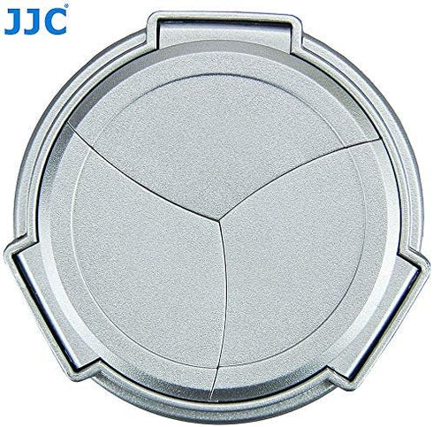 JJC ALC-LX100 Silver Self-Retaining Auto Open Close Lens Cap for Panasonic LUMIX DMC-LX100 and Leica D-LUX(Typ 109) Camera Replaces DMW-LFAC1...
