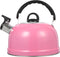 Ciieeo Stove Top Whistling Tea Kettle Pink Stainless Steel TeaPot Teapot with Filter Teakettle Floral for Stovetop...