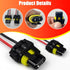 2PC 9005 9006 HB3 HB4 Female Adapter Wiring Harness Sockets,Headlight Wire Connector,Fog Lights Connector,Universal Car Waterproof Plugs(Black)...