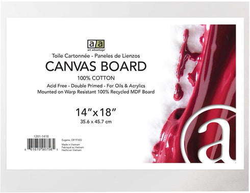 Art Advantage Canvas Board Recycled MDF 14x18...