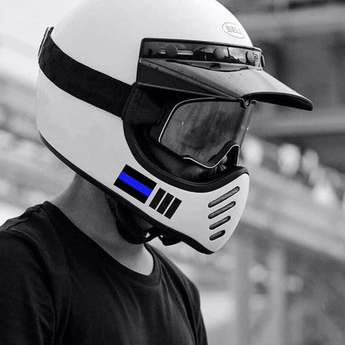 10 Pack Reflective License Plate Stickers (1.5" x 1") Police Thin Blue Line Vinyl Decal Stickers Honoring Police Law Enforcement Vinyl Window Lapt...