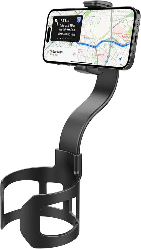 APPS2Car Cup Holder Phone Holder Mount for Car 2-in-1 Fast-Squeeze Installation Save Space Adjustable Height One-Hand Operation fits F-150 Model Y...