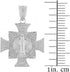 Fine 925 Sterling Silver St. Benedict of Nursia Maltese Cross Charm Pendant (0.97")...