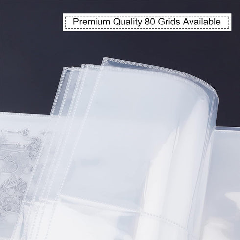 GLOBLELAND Clear Stamps Storage Embossing Folder Storage Photo Storage Album Seal Bags Storage Keeper Cards Folder Storage Bag for DIY Scrapbookin...