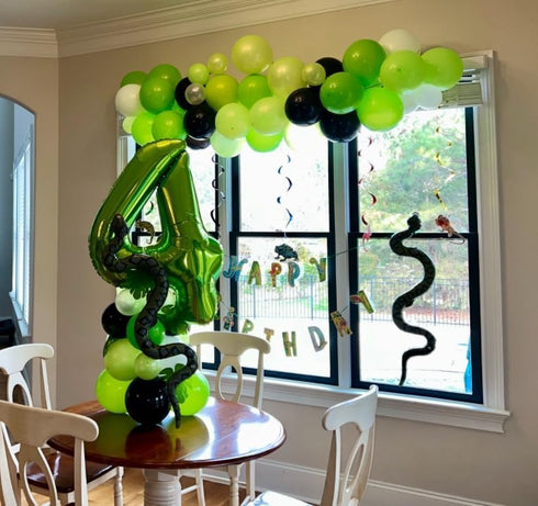 40 inch large green digital balloon number helium foil polyester film Jungle themed party birthday party anniversary decoration bright green digit...