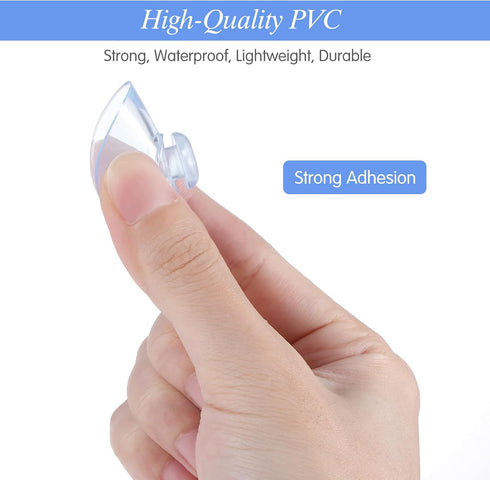 24Pcs Small Suction Cups,Glass Suction Cups 40Mm Clear PVC Rubber Window Suction Cups without Hooks,for Home Kitchen and Bathroom Windows Glass Do...
