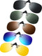 5 Pairs Clip on Sunglasses for Men Flip up Clip on Sunglasses Polarized Flip up Sunglasses Night Driving Clip on Glasses for Men(Classic Color)...