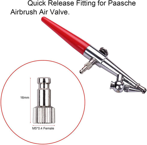 HUBEST Airbrush Quick Disconnect Coupler Release Fitting Adapter with 4 Male Fitting, 1/8" Male and Badger Paasche Aztec Airbrush...