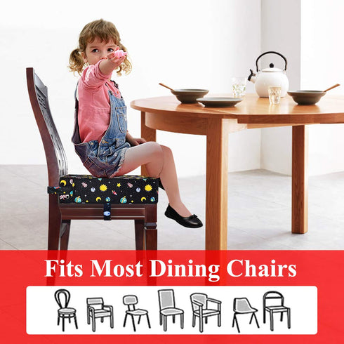 Dining Chair Heightening Cushion Portable Dismountable Adjustable Highchair Booster for Baby Toddler Kids Infant Washable Thick Chair Seat Pad Mat...