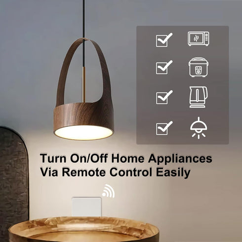 Jiuwu Wireless Remote Control Switch?AC 90-250V 1 Channel 433Mhz RF Remote Relay Switch with 2 RF Transmitters 86 Wall Panel Transmitter, Remote C...