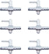 6PCS 30x8x21mm Air Valve Diverter Stainless Steel Aquarium Air Flow Control Rod Pump Check Valve Air Flow Control Valve Suitable for Aquariums and...