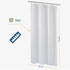 N&Y HOME Fabric Shower Curtain Liner 40 x 72 inches Bath Stall Size, Hotel Quality, Washable, Water Repellent, White Spa Bathroom Curtains with Gr...