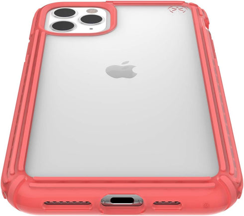 Speck Products Presidio V-Grip iPhone 11 PRO Max Case, Clear/Parrot Pink...