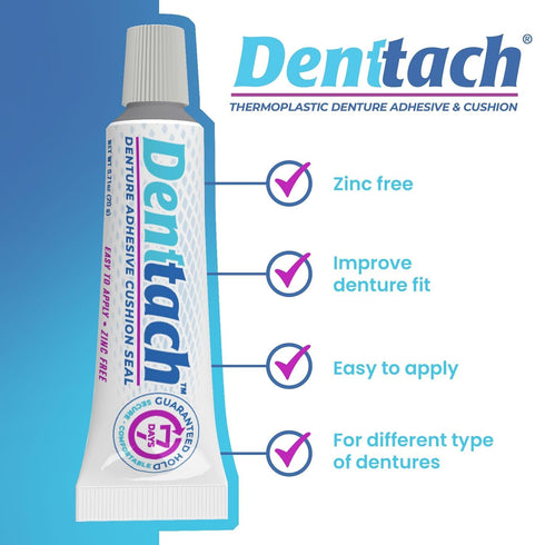 Denture Adhesive, Thermoplastic Denture Adhesive and Cushion, Comfortable Denture Fit for up to 7 Days, Zero Glue, Zinc Free, Longest Holding Dent...