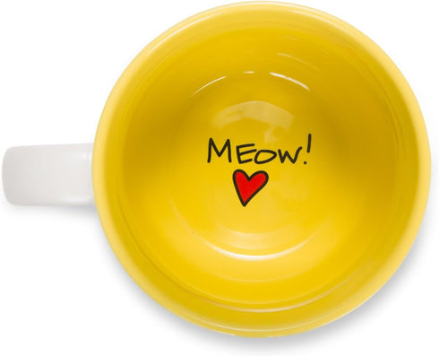 Pavilion Gift Company Blobby Cat, Funny Cat Sister You're Pawsome Mug, 18 oz, Yellow...