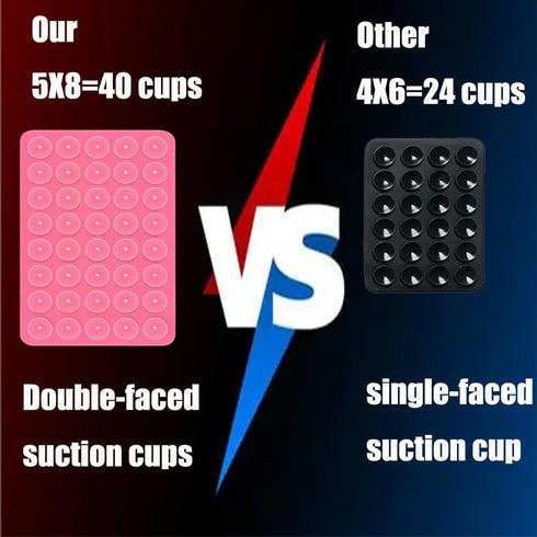 Silicone Suction Phone Case Mount (Compatible iPhone and Android Cellphone case, Hands-Free Phone Accessory Holder for Selfies and Videos) Fidget ...