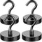 MIKEDE Magnetic Hooks Heavy Duty, 110LB+ Super Strong Magnet Hooks, Neodymium Earth Magnets with Hook for Hanging, Magnetic Metal Hanger for Cruis...