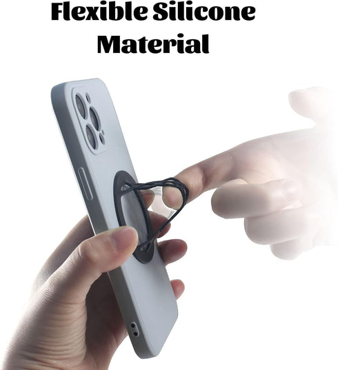 Phone Grip Strap Holder Silicone Cell Phone Gripper for Back of Phone Finger Holder for Hand, Compatible with iPhone, Samsung, Android Smart Phone...