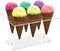 Ailelan Cone Display Stand - Clear Acrylic Ice Cream Cone Holders for Parties, Weddings, Buffets & Christmas (6 Holes)...