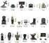 Halloween Miniature Figurines - 18Pcs Resin Ghost Tombstones Skull Heads Scene Ornaments Halloween Garden Accessories Mini Halloween Decorations f...