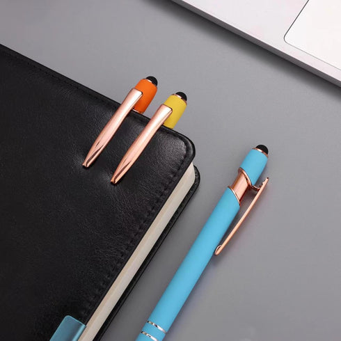 6 PCS 2 in 1 Stylus Ballpoint Pens,Pen with Stylus Tips, 1.0 mm Black Ink Metal Pens Stylus Pen for Touch Screens (6 Colors-2)......