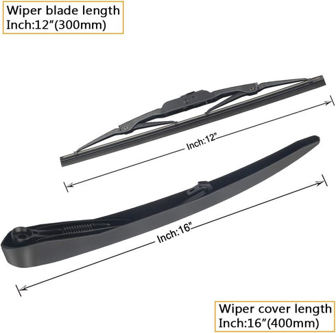 AUTOBOO Replacement for 2010-2018 Cadillac SRX, 2010-2014 CTS Rear Window Windshield Back Wiper Blade Arm Cover Assembly - Part NO. 20825881 25937...