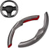 Cartist Carbon Fiber Steering Wheel Cover Custom Fit for Tesla Model 3 2017-2023 2024 and Model Y 2020-2023 2024 Anti Skid Leather Car Segmented S...