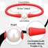 6 Pcs 9-11 mm Silicone Rubber Real Natural Freshwater Pearls Bracelets for Women Womens Charm Bangle Personalized Jewelry Silicone Bracelet Colore...