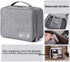 Cable Organizer, Water-repellent Charger Organizer Travel Case, Electronic Accessory Bag with Removable Dividers (Grey)...