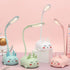Cute Elk Lamp USB Rechargeable Reading Light,LED Desk Lamp for Kids, Portable LED Table Light, Flexible Gooseneck Eye-Care Cartoons Small Desk Lam...
