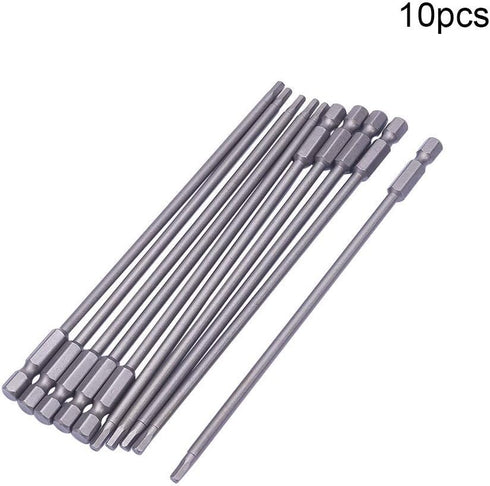 Utoolmart H3 Magnetic Hex Head Screwdriver Bits, 1/4 Inch Hex Shank 150mm Length S2 Power Tools 10 Pcs...