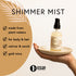 Moon Bath Celestial Body | Shimmering Hair & Body Mist w/Vetiver and Neroli Essential Waters, Sparkly Gold Mica. Organic Beauty. No Synthetic Frag...