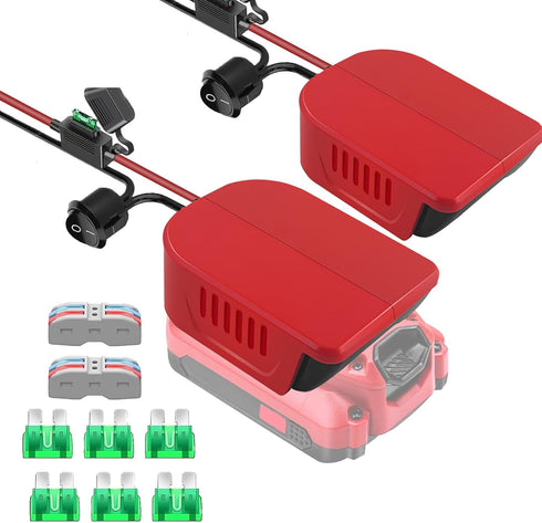 for V20 Craftsman 20V Battery Power Wheel Adapter?Power Wheels Battery Converter Kit with Fuses & Wire Terminals, 14AWG Wire, Power Connector for ...