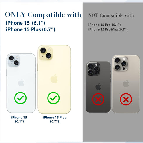 Goton Bling Metal Camera Cover for iPhone 15/15 Plus Camera Lens Protector, Tempered Glass Screen Protector Glitter Diamond Accessories for 15Plus...