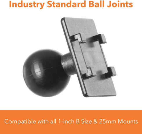 iBOLT 25mm / 1 inch / B Size to 4 Prong Composite Ball Adapter for Industry Standard Dual Ball Socket mounting arms- Works with iBOLT Tablet Holde...