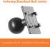 iBOLT 25mm / 1 inch / B Size to 4 Prong Composite Ball Adapter for Industry Standard Dual Ball Socket mounting arms- Works with iBOLT Tablet Holde...