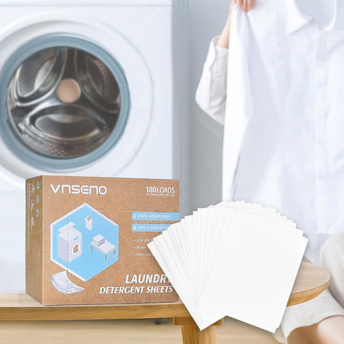 Laundry Detergent Sheets Earth Eco-Friendly No Plastic Zero Waste 180 Loads For Home Travel...