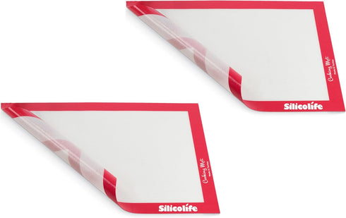 Silicone Baking Mat, Reusable Silicone Mat for Oven Microwave, Silicolife Non-Stick Baking Sheet, Baking Pan, Bakeware Mats for Cookies Macarons, ...