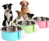 Crate Dog Bowl, Stainless Steel Removable Hanging Food Water Bowl Crate Coop Cup,Pet Cage Bowls with Bolt Holder for Dog, Puppy, Cat, Rabbit, Bird...