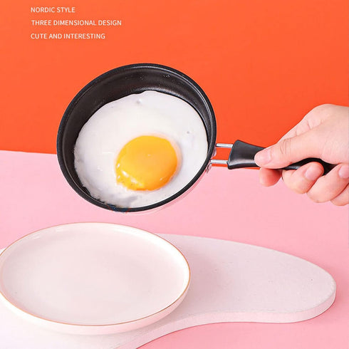 Nonstick Mini Egg Pan, 4.7inch One Egg Frying Pan Omelet Pan Single Egg Pan Stainless Steel Mini Skillet Induction Small Egg Skillet(blue)...