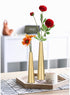 Vixdonos 10.5/8.5 inch Gold Metal Vase Small Dried Flower Vase Set of 2 Taper Vase for Wedding Table Centerpiece Decorations, Home Decor (Gold)...