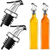 4 Pcs Oil Pour Spouts, Olive Oil Bottle Dispenser with Leakproof Nozzle for Olive Oil, Wine, Vinegar, Soy Sauce, Oil Bottle Dispenser Kitchen Tool...